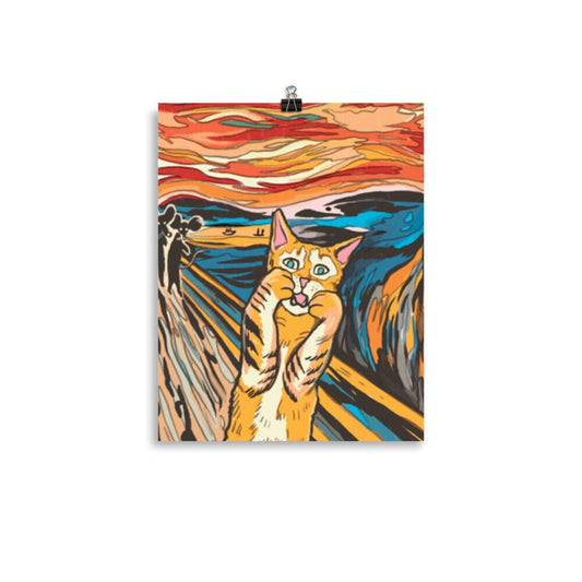 Cat "The Scream" Poster