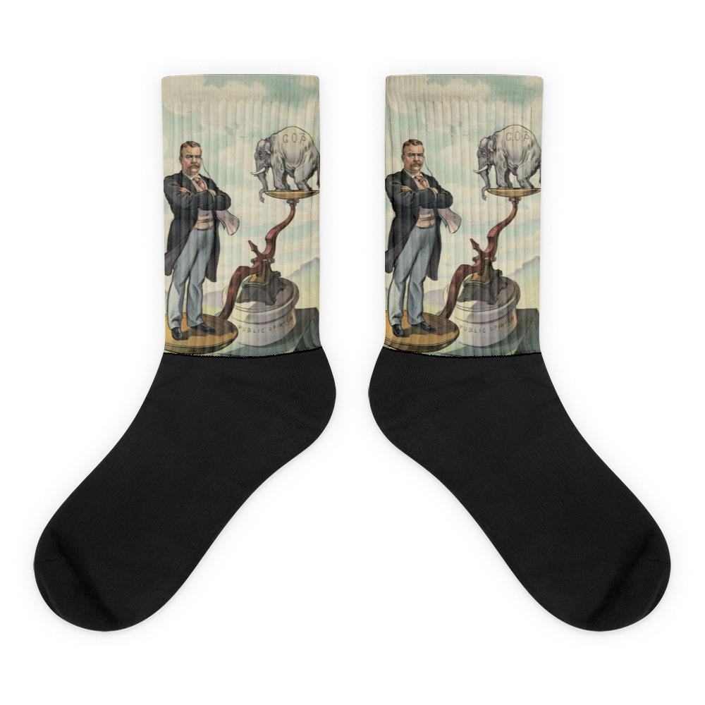 Bigger than his Party- Theodore Roosevelt Socks