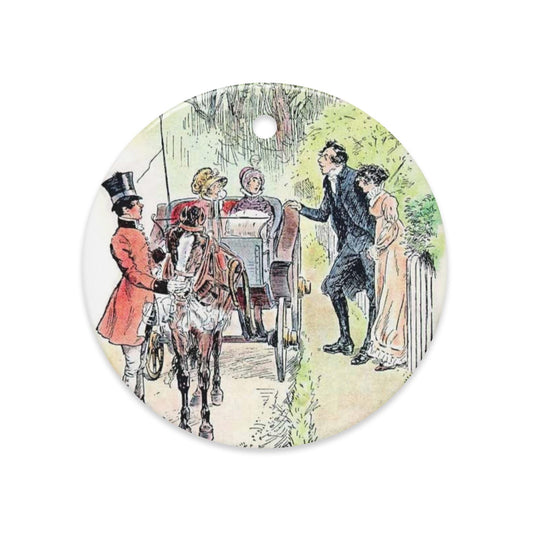 Pride and Prejudice ceramic ornament