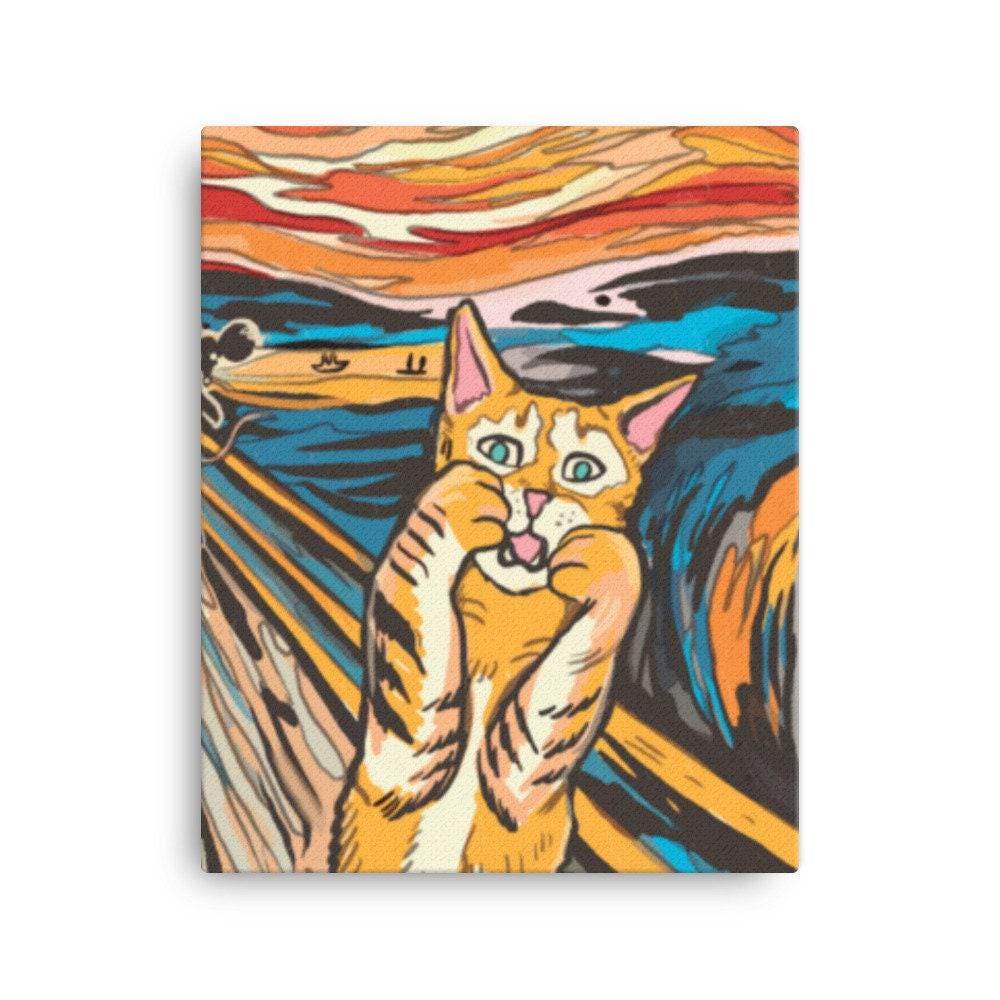 Cat "The Scream" Canvas