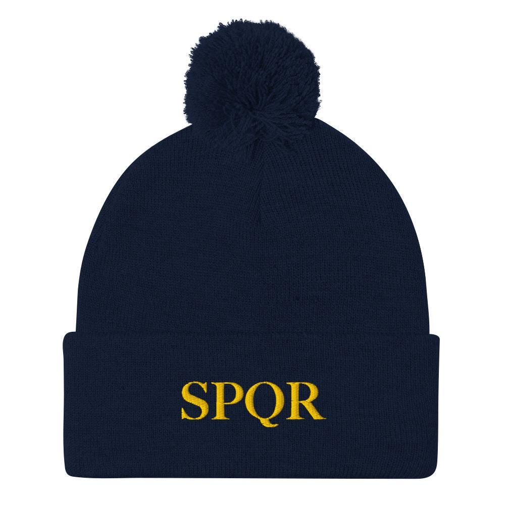 SPQR Pom-Pom Beanie