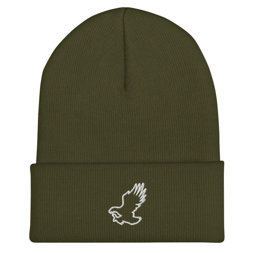 Eagle Beanie: Embroidered Acrylic Knit Cap