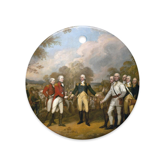 George Washington Battle of Saratoga ceramic ornament