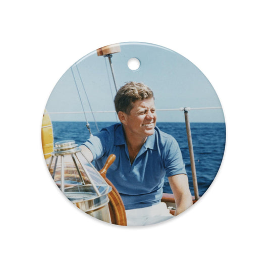 John F. Kennedy Sailing ceramic ornament