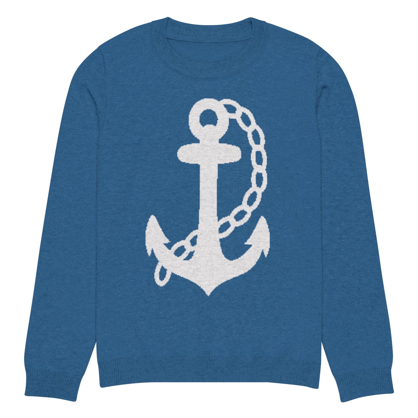 Anchor Yale Blue Knitted Crew Neck Sweater