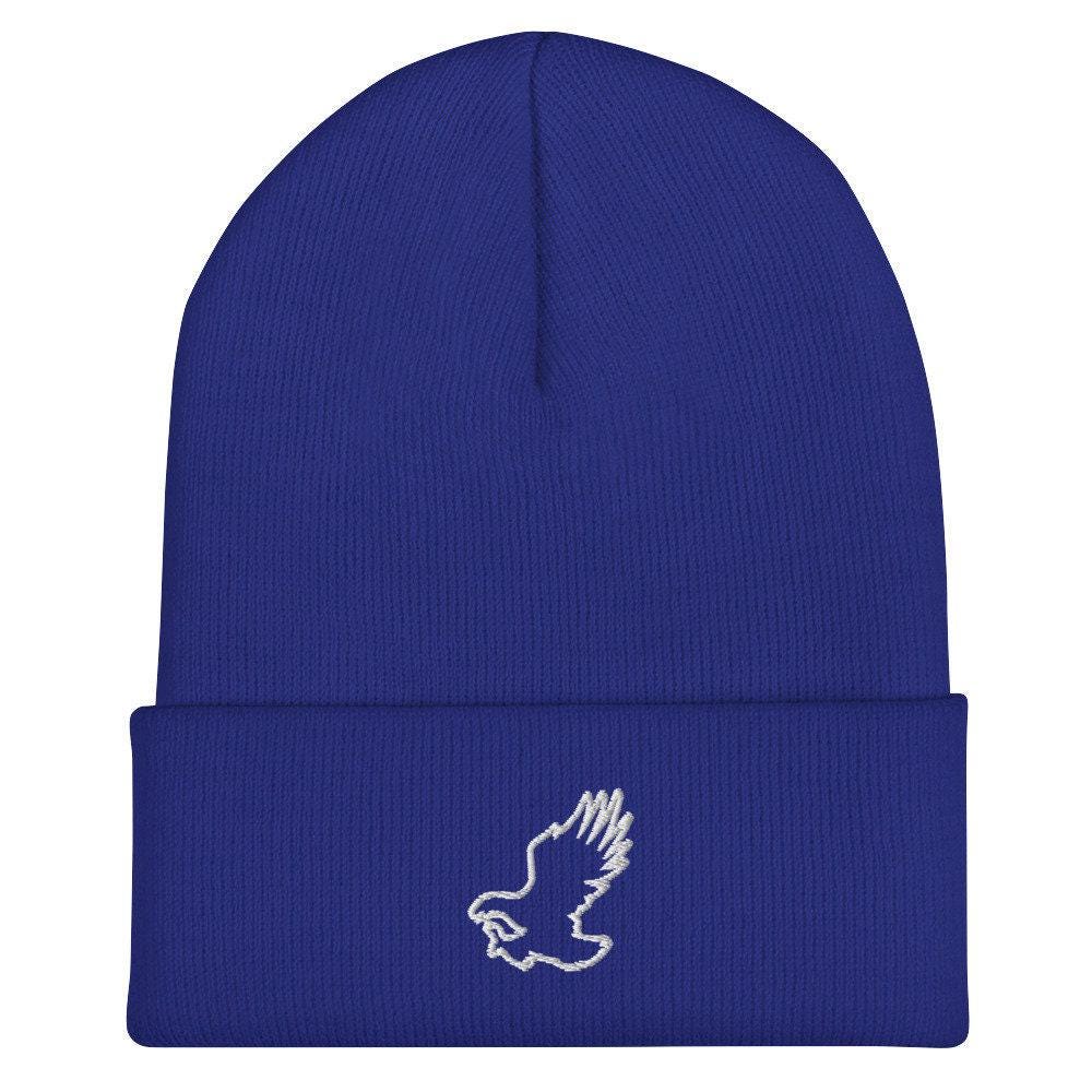 Eagle Beanie: Embroidered Acrylic Knit Cap
