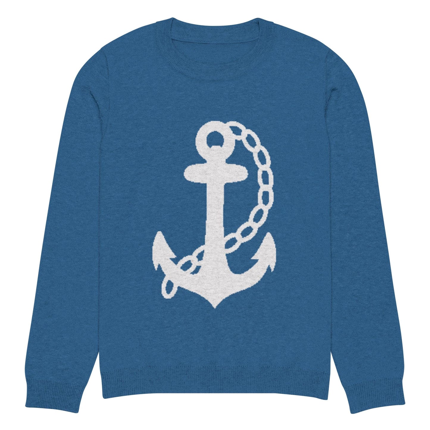 Anchor Yale Blue Knitted Crew Neck Sweater