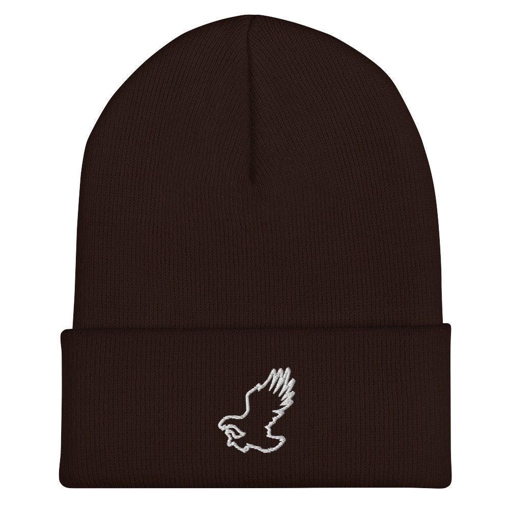 Eagle Beanie: Embroidered Acrylic Knit Cap