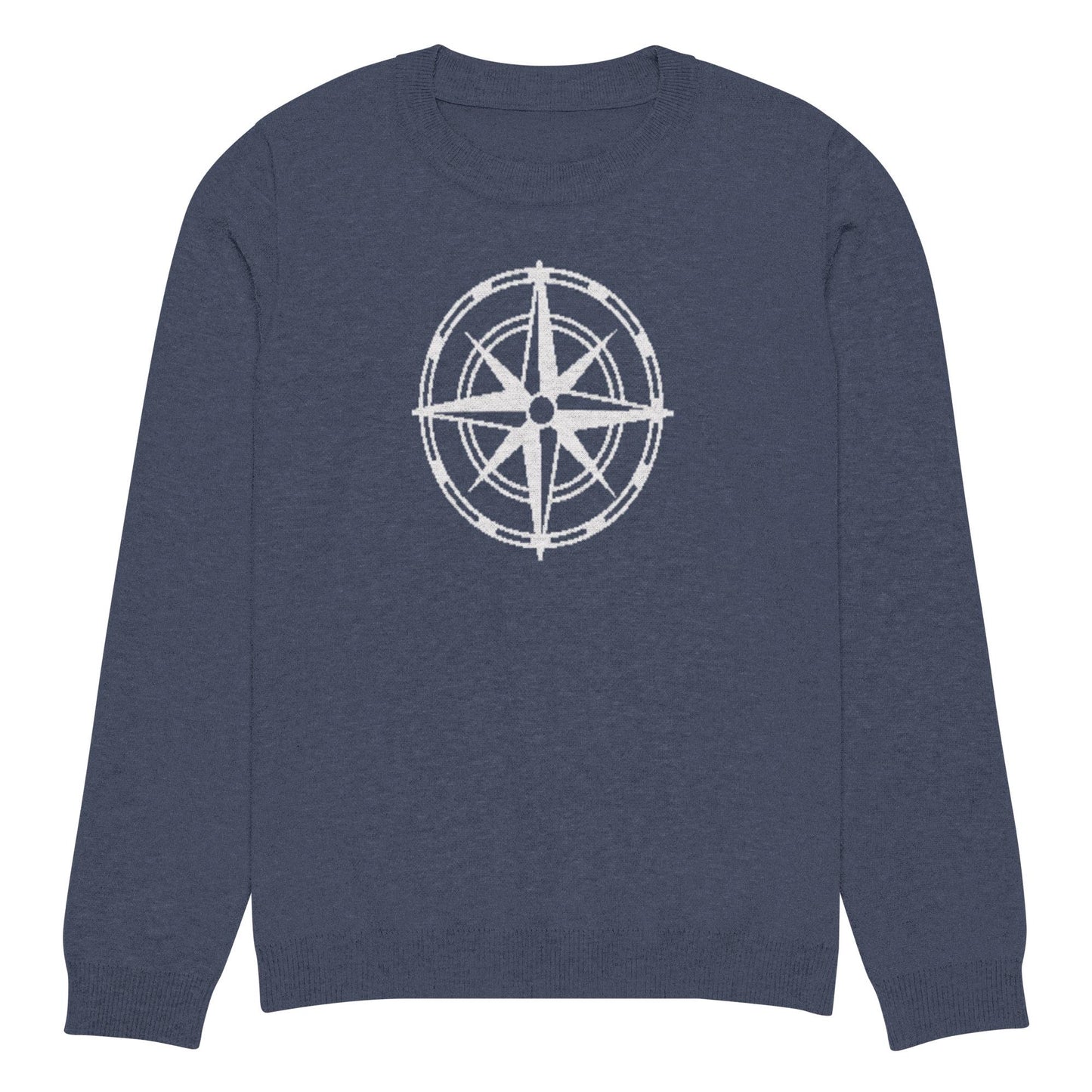 Compass Knitted Crew Neck Sweater