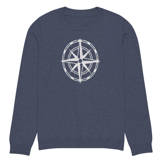 Compass Knitted Crew Neck Sweater
