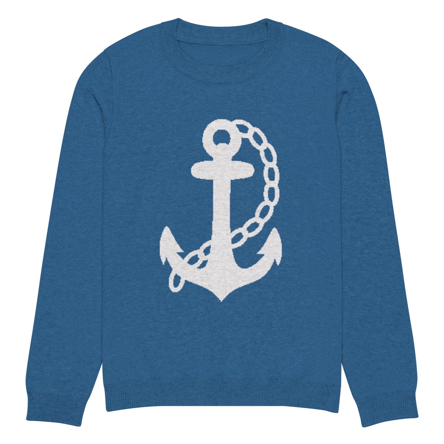 Anchor Yale Blue Knitted Crew Neck Sweater