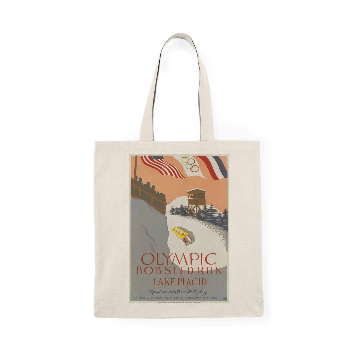 Lake Placid Olympics Tote Bag