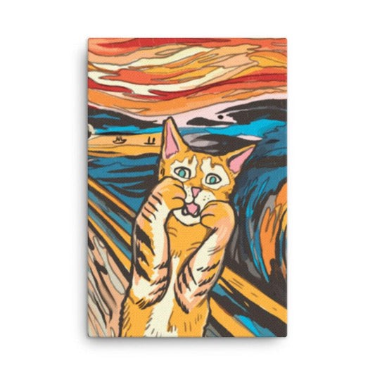 Cat "The Scream" Canvas