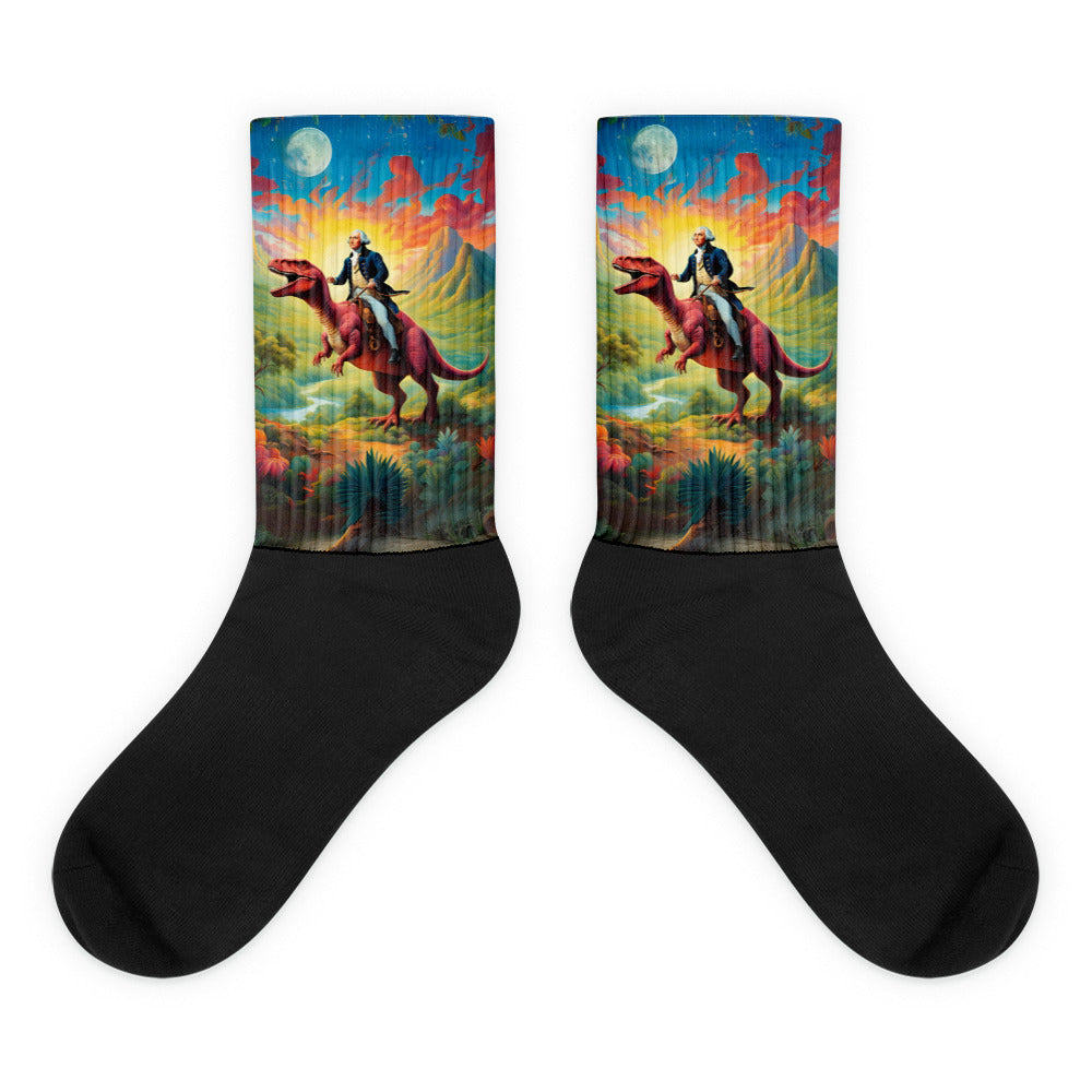 George Washington Dinosaur Socks