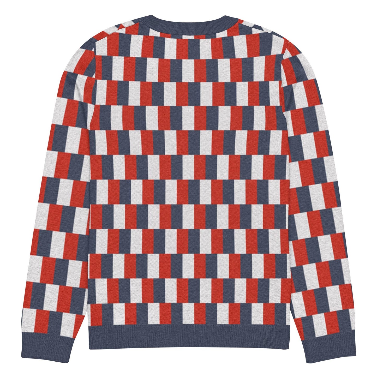 French Flag Knitted Crew Neck Sweater