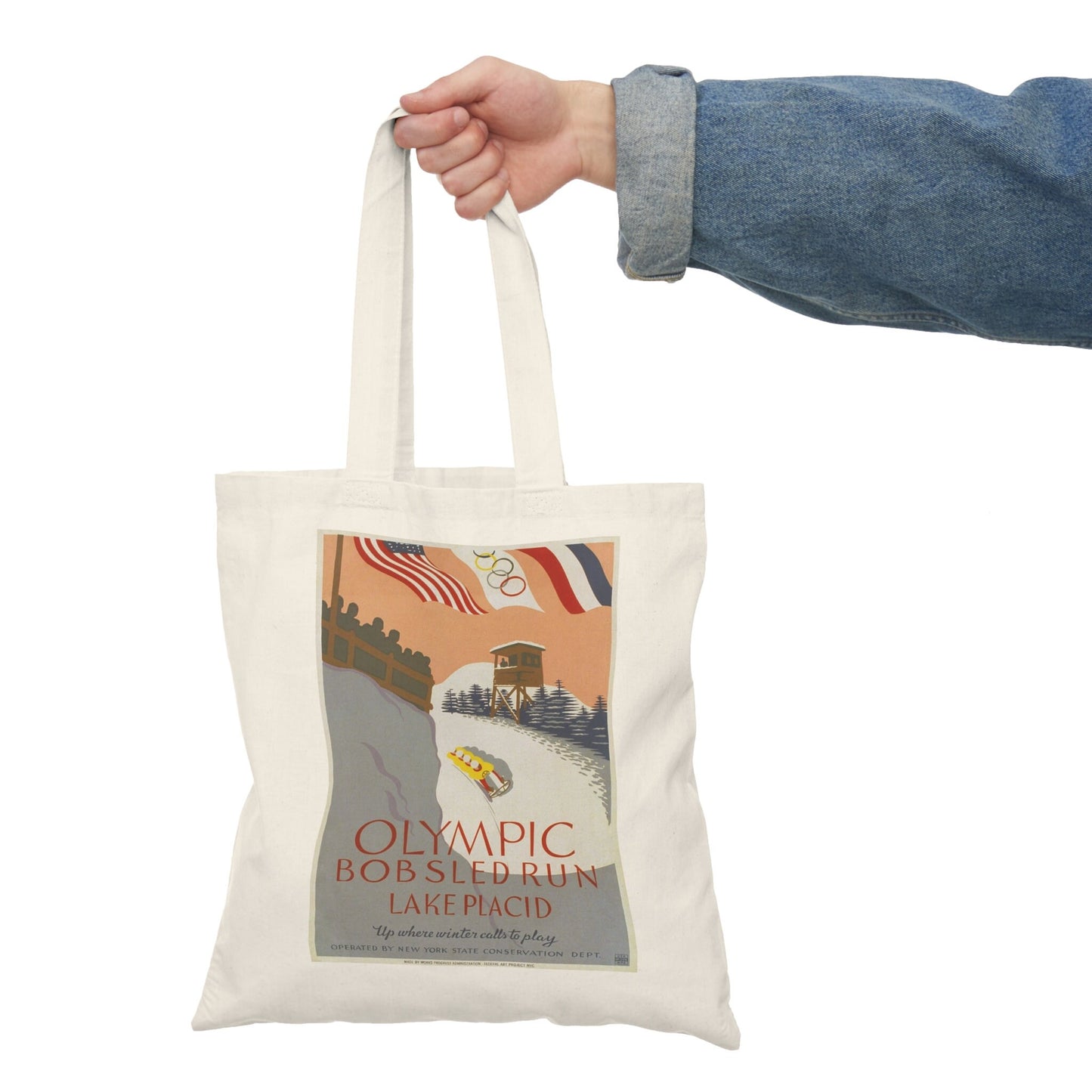 Lake Placid Olympics Tote Bag