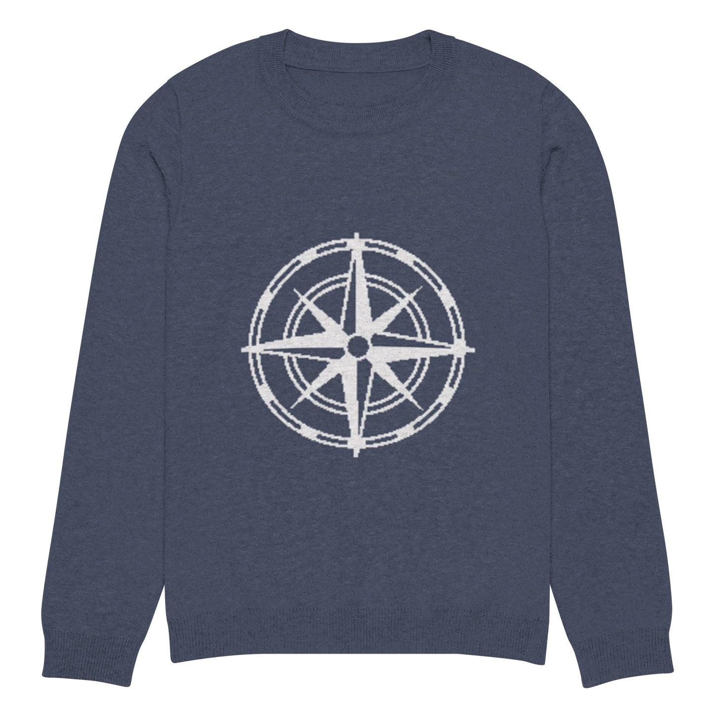 Compass Knitted Crew Neck Sweater