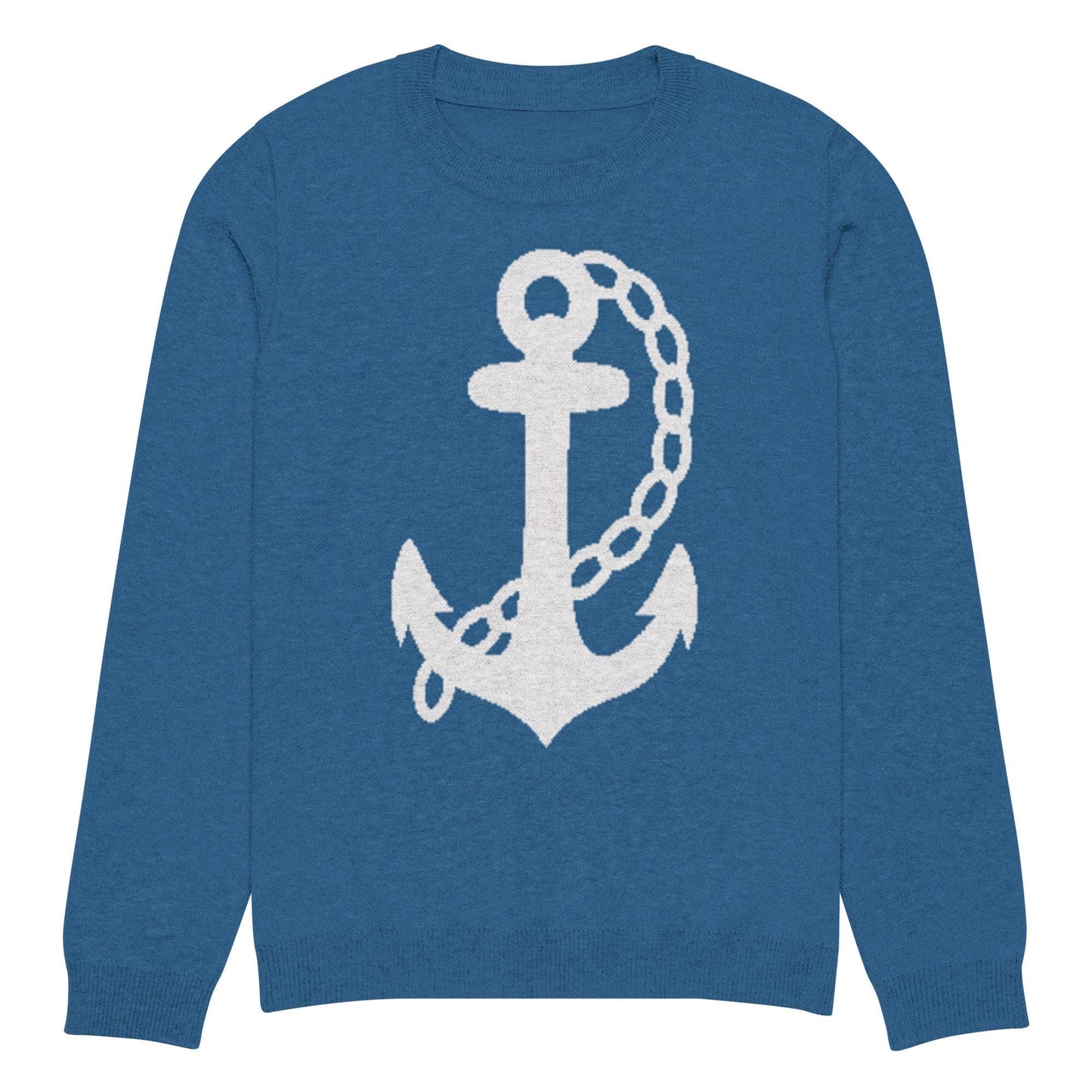 Anchor Yale Blue Knitted Crew Neck Sweater