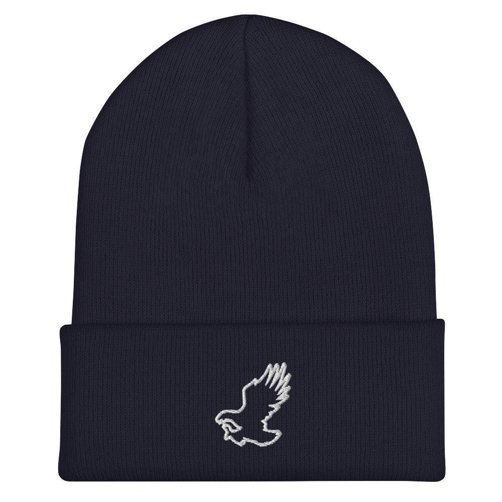 Eagle Beanie: Embroidered Acrylic Knit Cap
