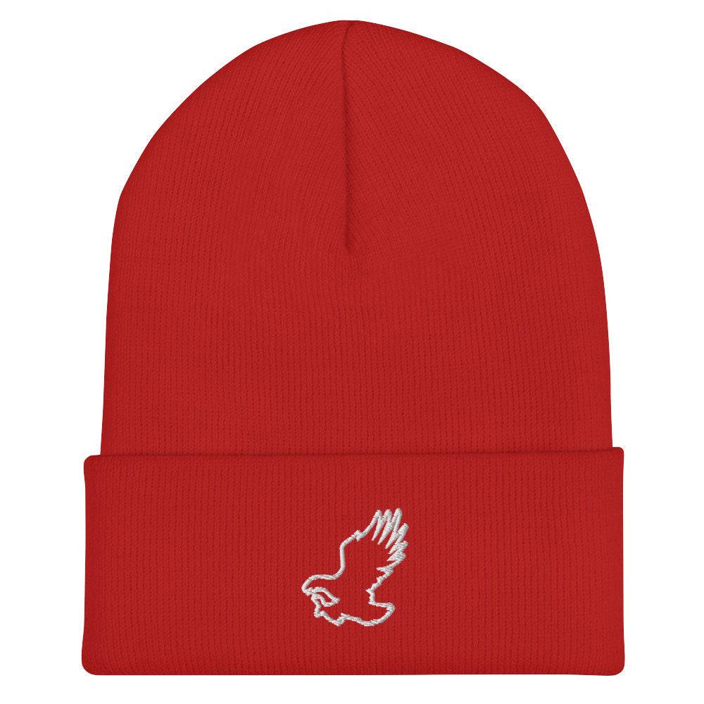 Eagle Beanie: Embroidered Acrylic Knit Cap