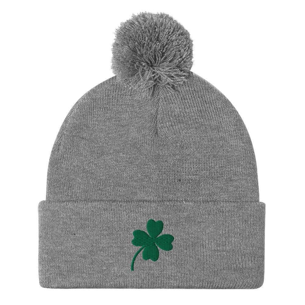 Four-Leaf Clover Pom Beanie