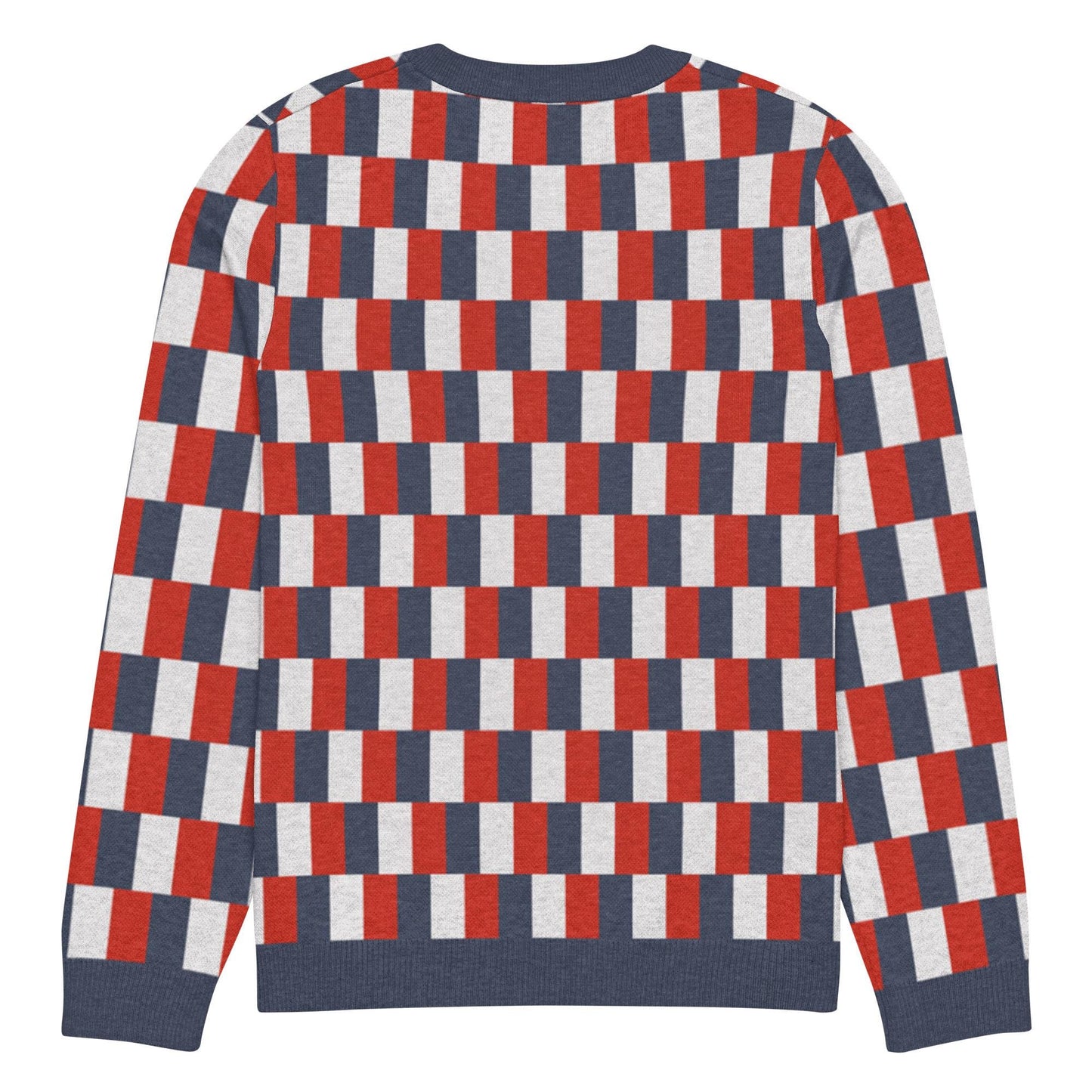 French Flag Knitted Crew Neck Sweater