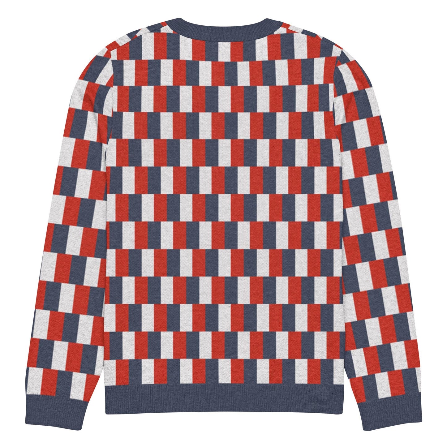 French Flag Knitted Crew Neck Sweater