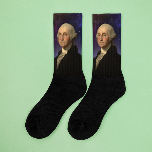 George Washington in Space Socks