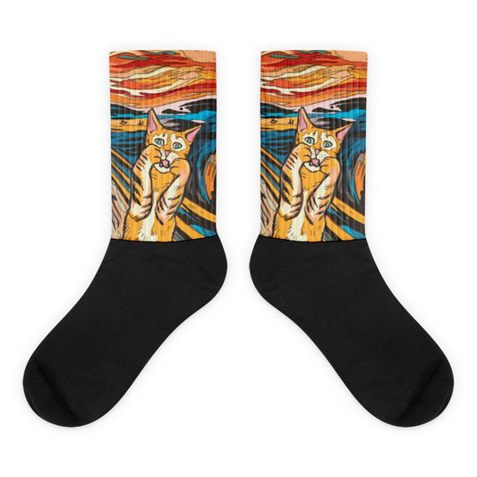 Cat "The Scream" Socks