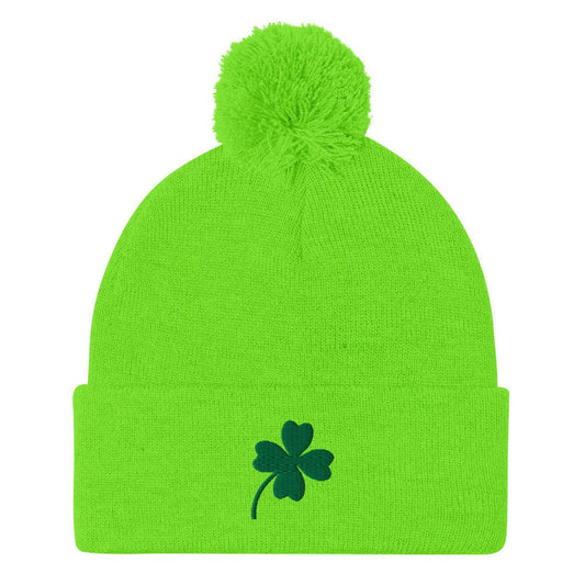 Shamrock Pom-Pom Beanie