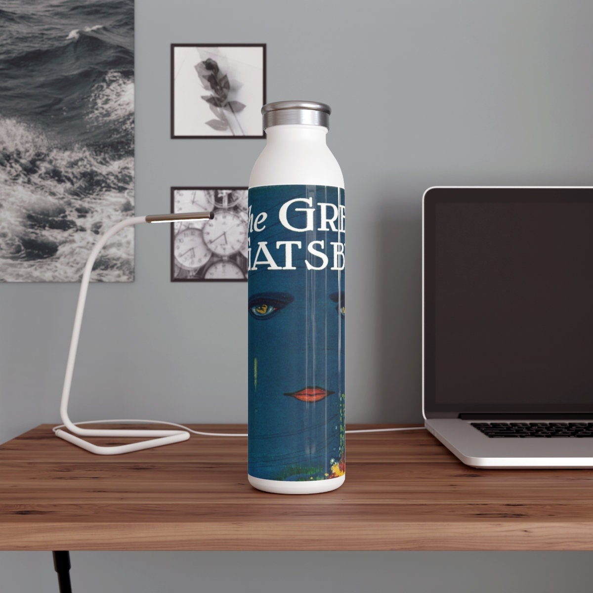 Great Gatsby Slim Water Bottle