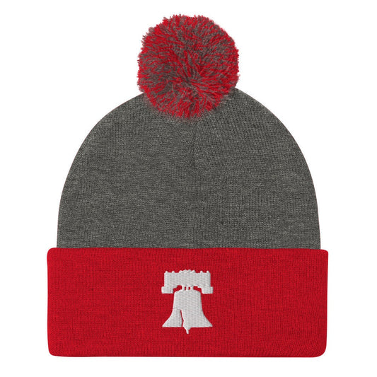 Liberty Bell Pom-Pom Beanie