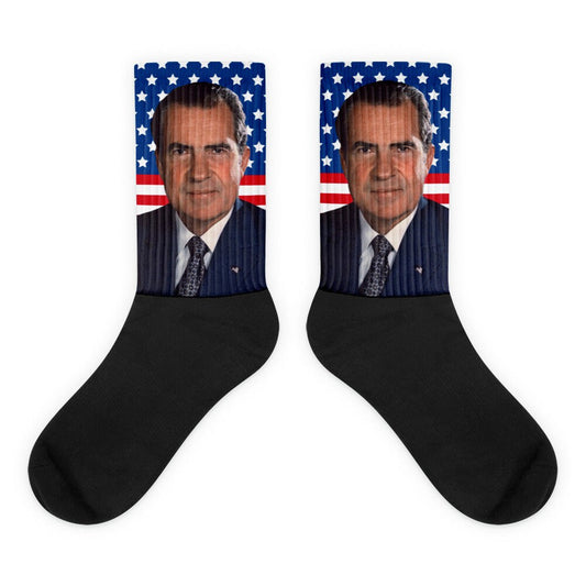 Richard Nixon Flag Socks