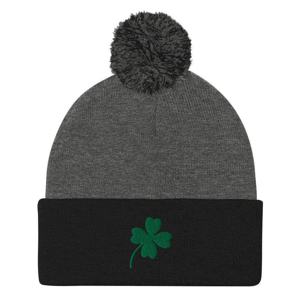 Four-Leaf Clover Pom Beanie