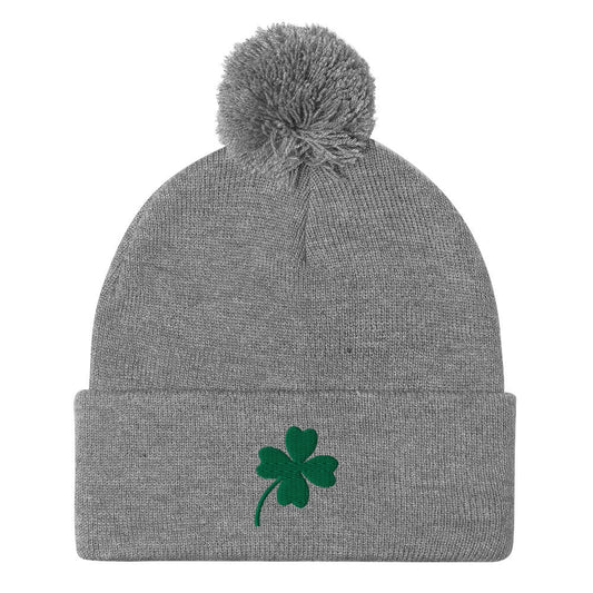 Four-Leaf Clover Pom Beanie