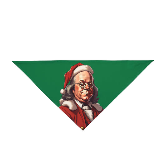 Ben Franklin Christmas Pet Bandana