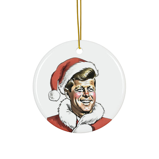 John F. Kennedy Christmas Ceramic Ornament