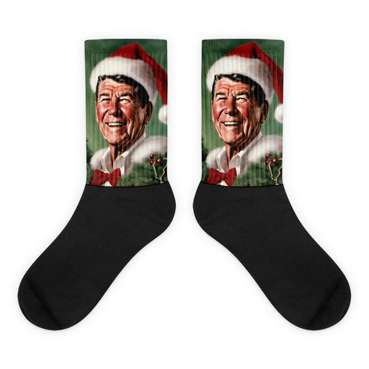 Ronald Reagan Santa Socks