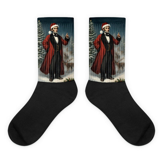 Abraham Lincoln Santa Socks