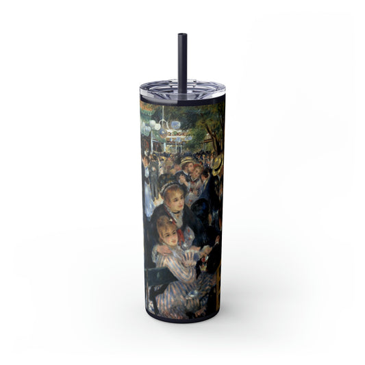 Dance at the Moulin de la Galette by Renoir Skinny Tumbler with Straw, 20oz