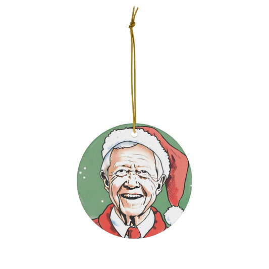 Jimmy Carter Christmas Ceramic Ornament