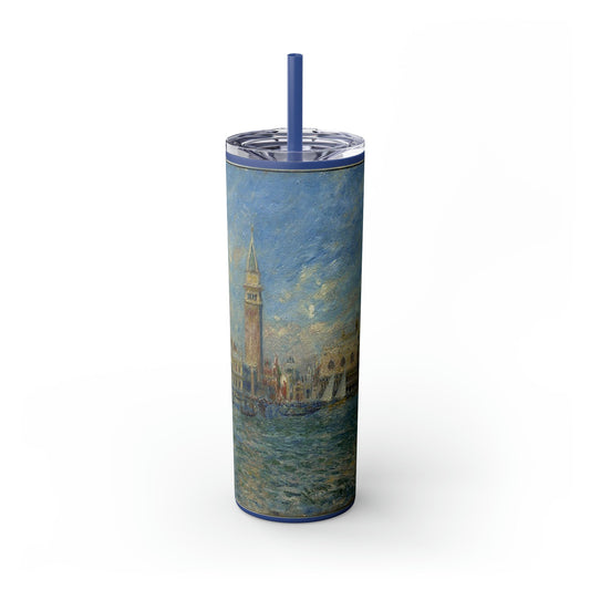 Venice Impression Skinny Tumbler with Straw, 20oz
