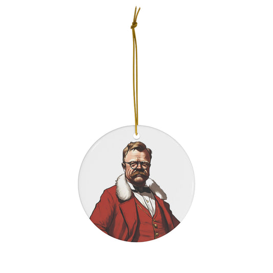 Theodore Roosevelt Santa Ceramic Ornament, 1-Pack