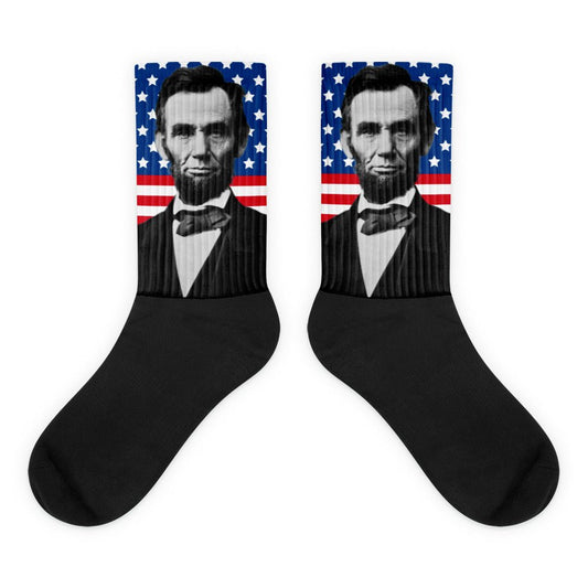 Abraham Lincoln American Flag Socks - One Small Step History