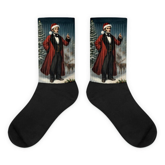 Abraham Lincoln Santa Socks - One Small Step History