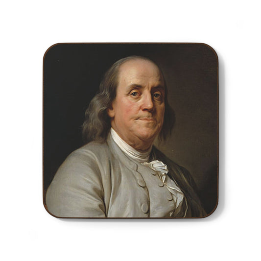 Benjamin Franklin Hardboard Back Coaster