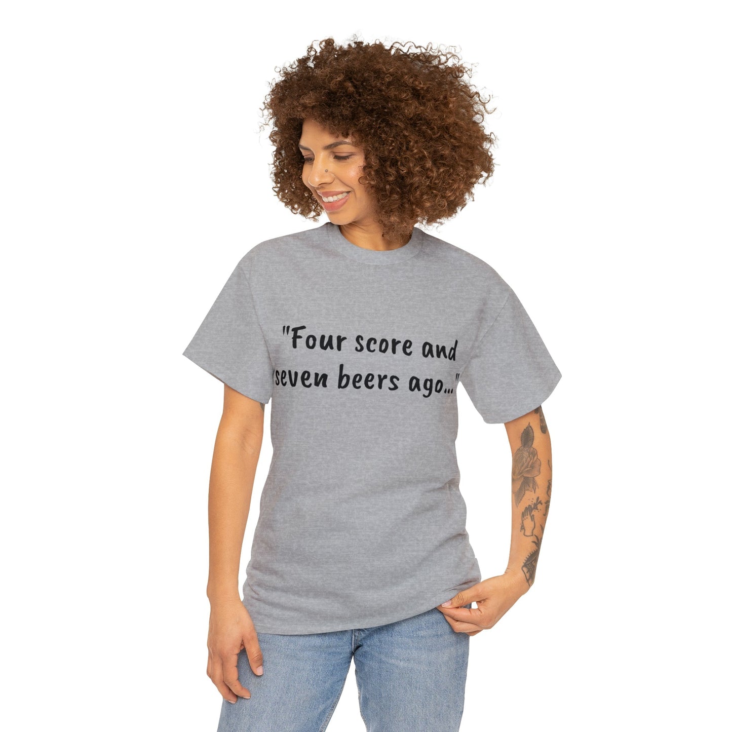 Four Score and Seven Beers Ago Tee - One Small Step History