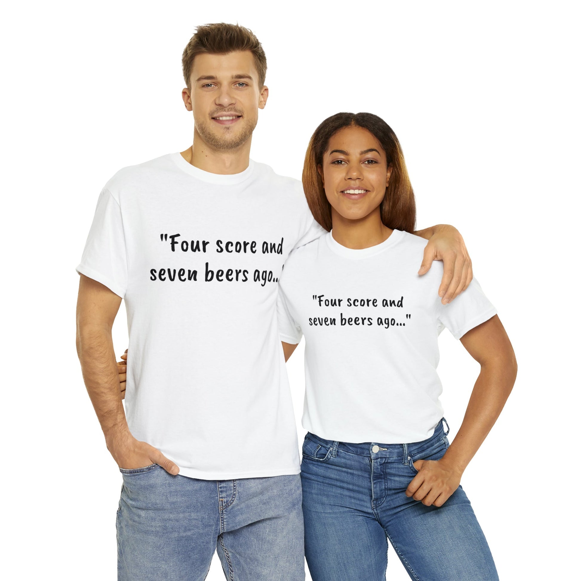Four Score and Seven Beers Ago Tee - One Small Step History