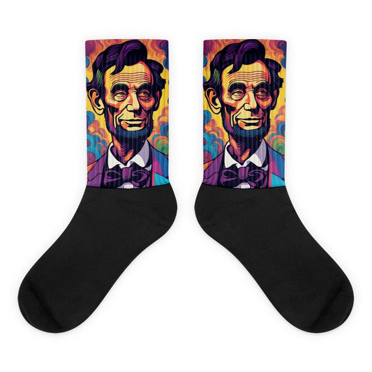 Funky Abe Lincoln Socks - One Small Step History