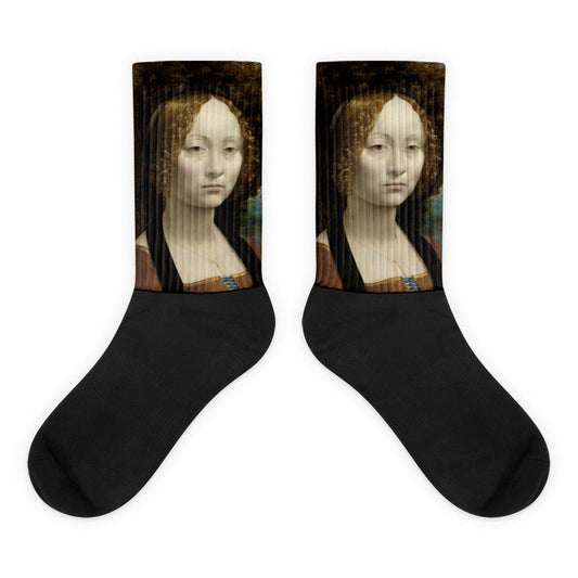 Ginevra de' Benci by Leonardo da Vinci Socks - One Small Step History